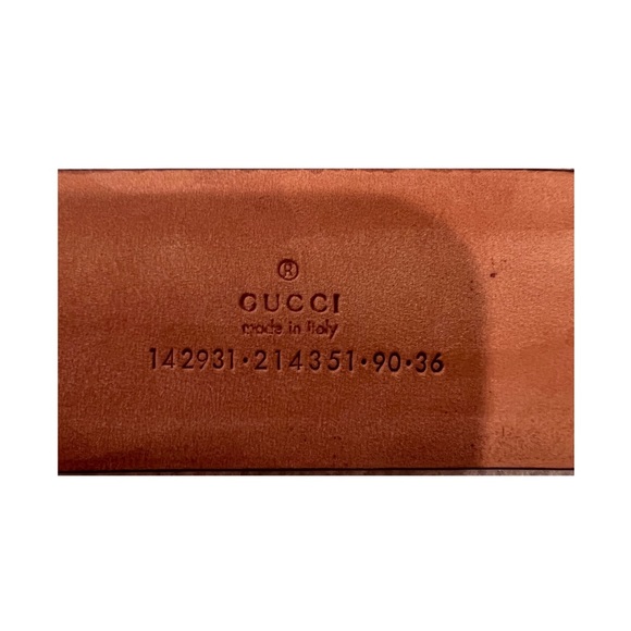 Gucci Gold GG Logo Belt Small- GG buckle w/ brown GG belt & gold/bronze edging - Picture 6 of 7